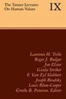 Tanner Lectures in Human Values: Volume 9, 1988 (Tanner Lectures in Human Values) 0521176387 Book Cover