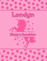 Londyn Electra Sunshine: Personalized Draw & Write Book with Her Unicorn Name - Word/Vocabulary List Included for Story Writing 1711891363 Book Cover