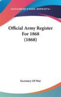 Official Army Register For 1868 1164955551 Book Cover
