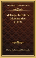 Ma(c)Langes Ina(c)Dits de Montesquieu 2012194605 Book Cover