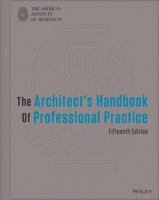 The Architect's Handbook of Professional Practice, Student Edition