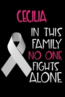 CECILIA In This Family No One Fights Alone: Personalized Name Notebook/Journal Gift For Women Fighting Lung Cancer. Cancer Survivor / Fighter Gift for the Warrior in your life Writing Poetry, Diary, G 1702430464 Book Cover