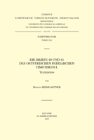 Die Briefe 40 und 41 des Ostsyrischen Patriarchen Timotheos 9042938668 Book Cover