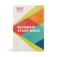 KJV Rainbow Study Bible, Black LeatherTouch 1087722055 Book Cover