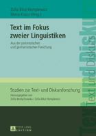 Text Im Fokus Zweier Linguistiken: Aus Der Polonistischen Und Germanistischen Forschung 363171940X Book Cover