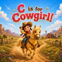C is for Cowgirl!: A Wild West Alphabet Adventure for Kids (FunFirst Wild West ABC Books) B0H4CJVF4L Book Cover