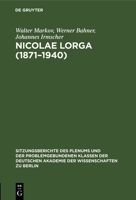 Nicolae Lorga (1871-1940) 3112583914 Book Cover