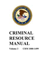 Criminal Resource Manual: 1000-1499 1092881778 Book Cover