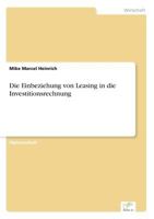 Die Einbeziehung Von Leasing in Die Investitionsrechnung 3838637968 Book Cover