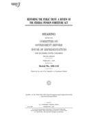 Restoring the public trust : a review of the Federal Pension Forfeiture Act B0848XW7GS Book Cover