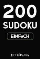 200 Sudoku einfach mit L�sung: Puzzle R�tsel Heft, 9x9, 2 R�tsel pro Seite 1079345590 Book Cover
