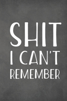 Shit I can't Remember: Discrete Password Logbook to Protect Internet Usernames and Passwords 1704067804 Book Cover