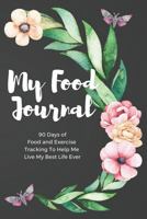 My Food Journal: 90 Day Daily Food Journal and Exercise Tracking Notebook with a Weekly Meal Planner Night Flowers Design 1720004986 Book Cover