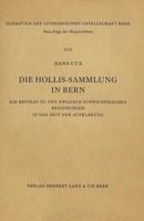 Die Hollis-Sammlung in Bern: Ein Beitrag Zu Den Englisch-Schweizerischen Beziehungen in Der Zeit Der Aufklaerung 3261003391 Book Cover