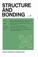 Structure and Bonding, Volume 5 3540043519 Book Cover