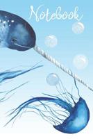 Notebook: Narwal and Jellyfish dotted, 6x9 For notes, todos, sketches and calligraphy 1073542211 Book Cover