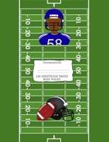 Composition: African American Football Player/Sports Theme Wide Ruled Composition Book 7.44 x 9.69, 100 sheets, 200 pages, book for school, boys, ... (Composition Notebooks: Wide Ruled) Volume 38 1724846124 Book Cover