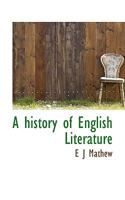 A history of English Literature 0548739196 Book Cover