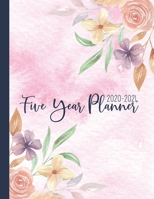 Five Year Planner 2020-2024: Pink Floral Five Year Planner, Appointment Book Organizer, And 60 Months Calendar With Federal Holidays 1692723065 Book Cover