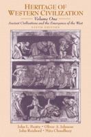 Heritage of Western Civilization, Vol. 1: From Ancient Civilizations to the Making of the West, Ninth Edition 0130341274 Book Cover