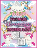 Printable Unicorn Coloring Book: Unicorn Coloring Book Adorable Drawings For Kids Ages 4-8, Unicorn Coloring Book for Girls Ages 4-8 Little Ladybug, ... Beautiful Unicorn Gift for girls and boys. B08NVL6BF1 Book Cover