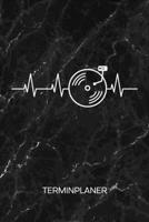 TERMINPLANER: Discjockey Kalender Disco Terminkalender - DJ Heartbeat Wochenplaner Disc Jockey Herzschlag Wochenplanung Party Taschenkalender Songs To-Do Liste Termine (German Edition) 1672531497 Book Cover