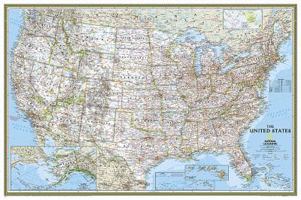 National Geographic: United States Classic Wall Map (36 X 24 Inches) 1597752177 Book Cover