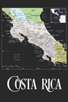 Costa Rica: Map of Costa Rica Notebook 1675614318 Book Cover