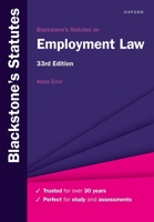 Blackstone's Statutes on Employment Law (Blackstone's Statute Series) 0197920993 Book Cover