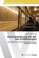 Genuszuweisung Von Ad-Hoc-Entlehnungen 3639479130 Book Cover
