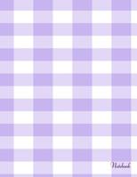 Notebook: A pretty purple checked cover on a large school notebook 1095102486 Book Cover