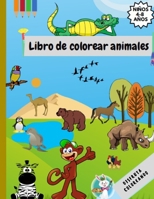 Libro de colorear animales Disfruta coloreando Niños 4-8 años.: Libro/Cuaderno para colorear animales para niños y niñas. Los mejores diseños para col B08WP95CYJ Book Cover