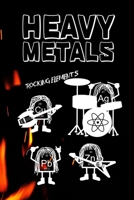 Heavy Metals - Rocking Elements Band: Guitar tab sheet Notebook / Logbook for Nerd science physics chemistry Metalheads - 6x9 inches (~DIN 5), 100 Pages 1674455674 Book Cover