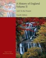 A History of England: 1603 To the Present (History of England) 0030334276 Book Cover