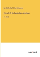 Zeitschrift Fur Deutsches Alterthum 3382010089 Book Cover