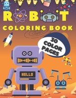 Robot Coloring Book: For Kids ages 4-8 B08P3H13ZJ Book Cover