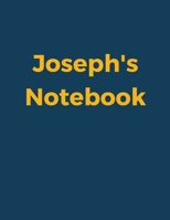 Joseph's Notebook: Blue Navy Cover, College Ruled, 100 Sheets, 8.5 x 11 (Letter Size), White Paper 1677244208 Book Cover