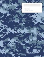 Composition Notebook: Blue Digital Camouflage College Ruled Notebook 1072695022 Book Cover