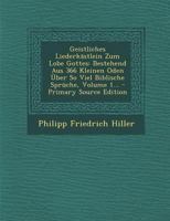 Geistliches Liederkästlein zum Lobe Gottes, erster Theil 0274907615 Book Cover