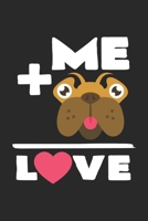 Love me: 6x9 Pug - dotgrid - dot grid paper - notebook - notes 1686984693 Book Cover