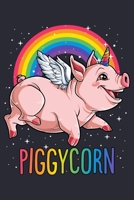 Piggycorn: Pig Unicorn Lined Notebook, Journal, Organizer, Diary, Composition Notebook, Gifts for Girls, Boys, Women, Men and Farmers 1705996396 Book Cover