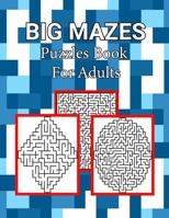 Big Mazes Puzzles Book For Adults: Tons of Challenge and Fun for your Brain, Square - Circle - Diamond Level Mazes Books for Beginner to Expert, Maze Puzzle Book for Adults B08RYCLRQD Book Cover