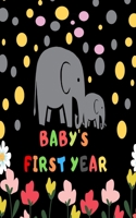 Baby's First Year: child's first year Modern Memory Book for Baby Girl /kids. Lover Memory Book paperback 120 pages: Baby's First Year: child's first year Modern Memory Book for Baby Girl /kids. Lover 1673211062 Book Cover