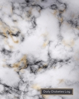 Daily Diabetes Log: One Month Page Spreads | Two Year Log | Daily Glucose Readings, Record Feelings, Exercise, Notes | BONUS Coloring Pages! | Marble Design 1688588841 Book Cover