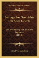 Beiträge zur Geschichte des alten Orients 1145434746 Book Cover