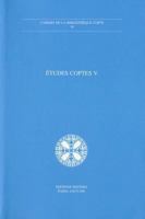 Etudes Coptes V: Sixieme Journee d'Etudes, Limoges 18-20 Juin 1993 Et Septieme Journee d'Etudes, Neuchatel 18-20 Mai 1995 904290707X Book Cover