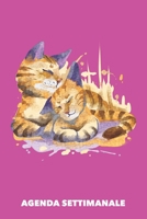 Agenda Settimanale: Gatto Amore A5 manoscritto floreale - Agenda con Pianificatore Settimanale 52 settimane per Proprietario del Gatto (rosa) 1689879394 Book Cover