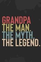 Mens Grandpa The Man The Myth The Legend: : Vintage Father and Son Journal / Mens Papa The Man The Myth The Legend / Dad's Journal 6 x 9 100 Pages Great gift for Fathers Day 1655597949 Book Cover