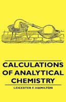 Calculations Of Analytical Chemistry 1016433611 Book Cover