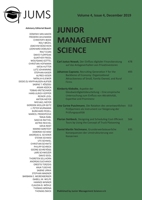 Junior Management Science, Volume 4, Issue 4, December 2019 (German Edition) 3346121461 Book Cover